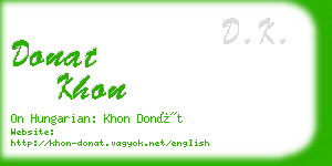 donat khon business card